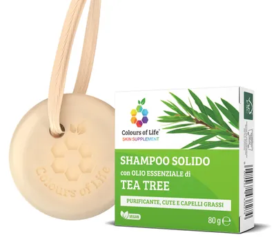 Produktbild von Colours Of Life Festes Shampoo mit ätherischem Teebaumöl