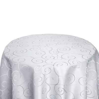 Produktbild von ORNAMENTE Tischdecke RUND 135 WEISS festlich bügelfrei pflegeleicht