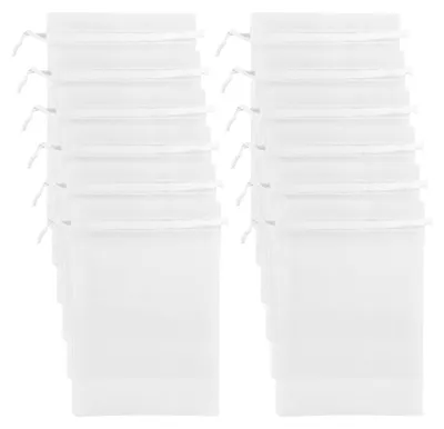 Produktbild von JIHUOO 100 Stück 5 x 7 cm Mini-Organza-Geschenkbeutel mit Kordelzug, Schmuckbeut