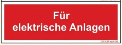 Produktbild von Feuerlöscher Zusatzschild "Für elektrische Anlagen" Brandschutzzeichen