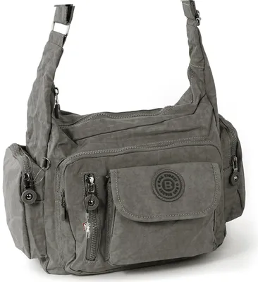 Zdjęcie produktu dla Torba Street nylonowa torebka damska szara 30x15x22 D2OTJ204K