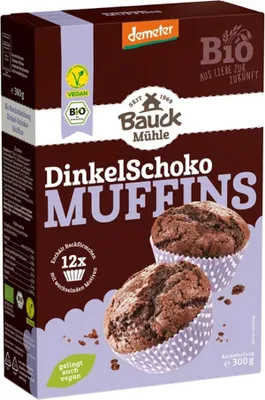 Produktbild von Bauckhof - Dinkel Muffins Schoko Demeter - 300g