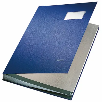 Produktbild von Leitz Unterschriftsmappe 57000035 DIN A4 20Fächer Graupappe blau