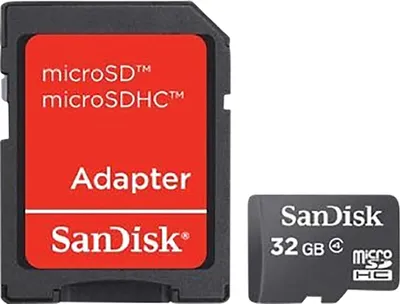 Produktbild von SanDisk SDSDQM-032G-B35A, 32 GB, MicroSDHC, Klasse 4, Schwarz