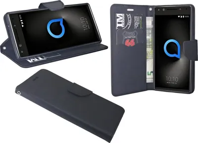 Zdjęcie produktu dla Etui na telefon komórkowy Alcatel 5 etui z klapką na smartfona czarne