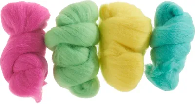 Produktbild von VBS Märchenwolle, 4 x 16 g Pastell