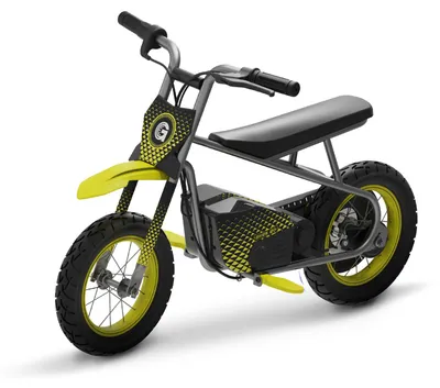 Produktbild von URBANGLIDE BIКIDS 120 E-Kick-Scooter 180 W, 12" Gummireifen, 1 Gang, bis 40 Min, 13 km/h, Sitz & Comfort-Grips, Schwarz/Gelb