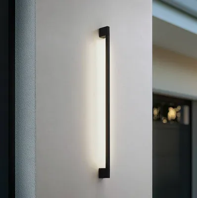Produktbild von Lindby LED-Wandlampe Neano, 120cm, schwarz, Metall, IP54