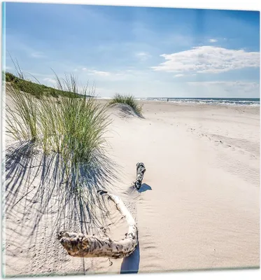 Produktbild von Bilder auf glas - Einteilig - Mrzezyno Strand Meer - 40x40cm - Glasbilder - Wandbilder - Bilder - zum Aufhängen bereit - Wanddekoration aus Glas - Glas Bilder - Wandbild auf Glas - GAC40x40-4281