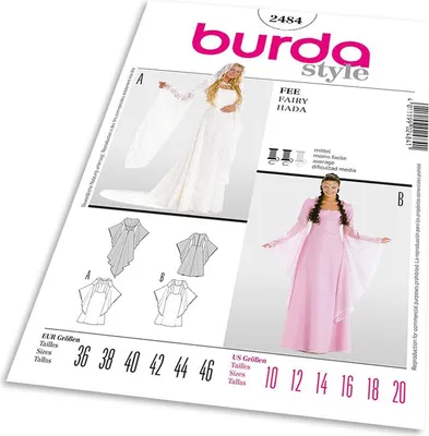 Obrázok produktu pre Strih Burda 2484 - Šaty na elfku / vílu