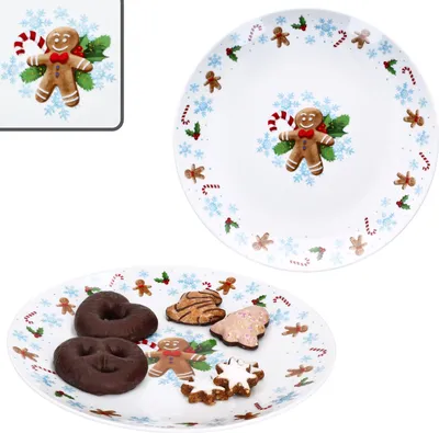Produktbild von 2x Candyman Gebäckteller Porzellan Weihnachten Kuchen Servierplatte