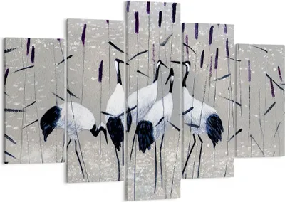 Produktbild von Bild auf Leinwand - Leinwandbild - Vogel Natur Wasser - 150x100cm - Wand Bild - Wanddeko - Leinwanddruck - Bilder - Kunstdruck - Wanddekoration - Leinwand bilder - Wandkunst - EA150x100-3687