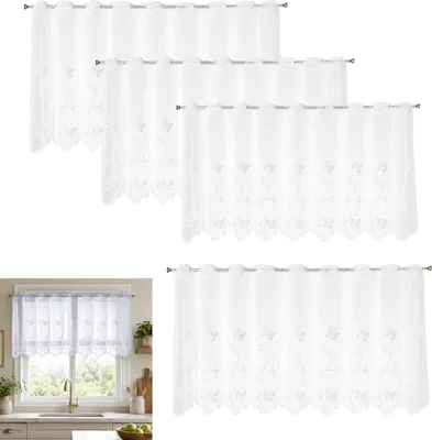 Zdjęcie produktu dla Zasłona krótka, 130 x 45 cm - Zestaw 4 nowoczesnych zasłon