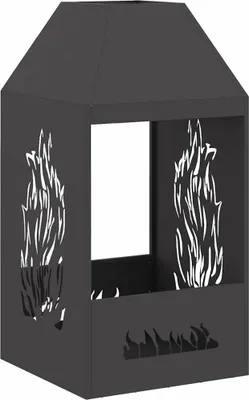 Image de Braise Noir 50 x 50 x 100 cm Acier