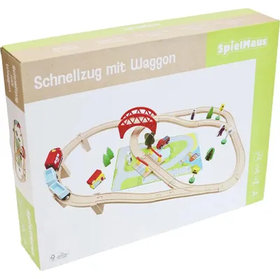 Produktbild von SpielMaus Holz Spielmaus Holz Güterzug mit Waggon