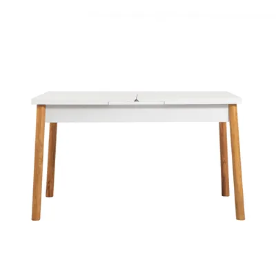 Produktbild von Skye Decor, Santiago Masa Atlantic White, Ausziehbarer Esstisch, Atlantische Kiefer, 100 % MELAMINBESCHICHTETE SPANPLATTEN, 120 x 75 x 75 cm