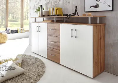 Produktbild von Highboard >Lyndy< in Wildeiche Nachbildung - 178x90x38cm (BxHxT)