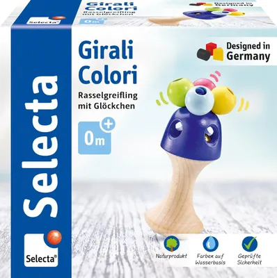 Productafbeelding van Selecta 61062 Girali Colori - Steelgrijper van hout - 10 cm - Meerkleurig