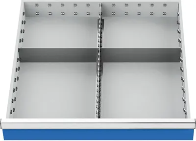 Image de Système de rangement pour tiroirs Bedrunka+Hirth R 24-24 avec séparateurs métalliques pour façade de 200 mm  - 137A