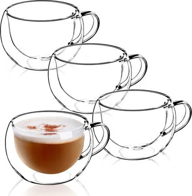 Produktbild von Doppelwandiges Glas 280 ml - Kaffeeglas für Tee, Kaffee, Cappuccino, Wasser