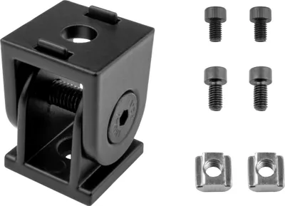 Produktbild von KLAK 20 - Gelenkverbinder Gelenk Winkelverbinder Nut 6 für Aluprofil 20-er schwarz - 1 Stück