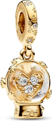 Produktbild von Pandora Herz Schneeflocke Schneekugel Charm-Anhänger 762825C01 Anhänger