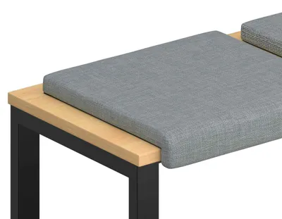 Obrázok produktu pre vidaXL Bankové vankúše, 2 kusy, látka, svetlosivá, hĺbka 35 cm