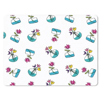 Produktbild von MuchoWow® Mauspad Mousepad Blumen - Muster - Frühling 40x30 cm - Mousepads - Maus Mat - Pad - Mausunterlage - Anti Rutsch