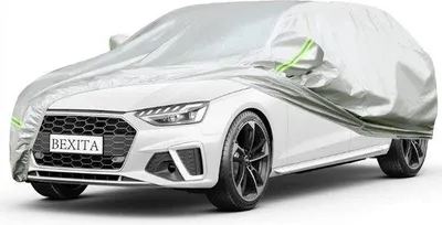 Zdjęcie produktu dla Wodoodporna osłona samochodowa Famanu, chroniąca przed deszczem, słońcem i kurzem – przeznaczona do samochodów typu hatchback, do długości 400 cm
