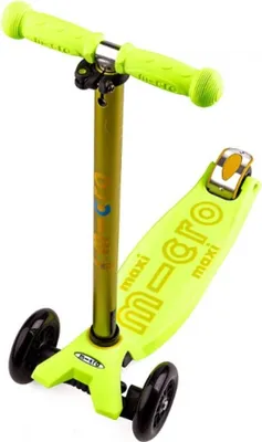 Produktbild von Micro Maxi Deluxe Roller gelb mit verstellbarem Lenker und 70 kg Tragkraft