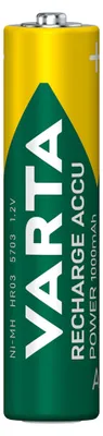 Produktbild von Varta -5703B, Wiederaufladbarer Akku, AAA, Nickel-Metallhydrid (NiMH), 1,2 V, 2 Stück(e), 1000 mAh