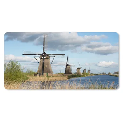Produktbild von MuchoWow® Mauspad Mousepad Mühle - Landschaft - Niederlande 60x30 cm - Mousepads - Maus Mat - Pad - Mausunterlage - Nachhaltig