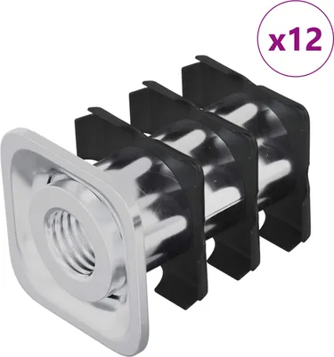 Immagine prodotto di Inserto per tubo filettato 12 pcs Nero e Argento