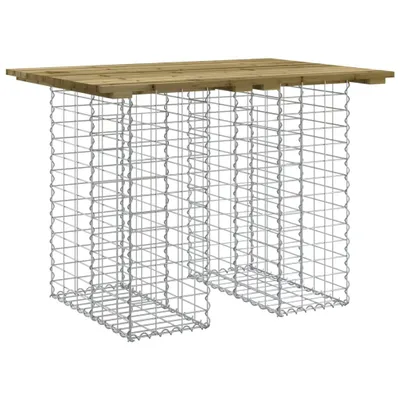 Produktbild von Gartentisch aus Gabionen 100x70x72 cm Kiefernholz Imprägniert