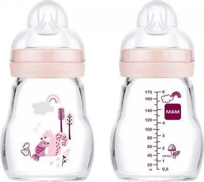 Produktbild von Mam Feel Good Glass Bottle Pink 2m 260ml