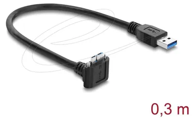Produktbild von Delock USB 5 Gbps Kabel USB Typ-A Stecker gerade 0,3 m schwarz