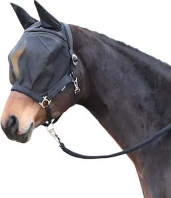 Immagine prodotto di BUSSE Cavezza per mosche Cavezza veloce con maschera per mosche Protezione dagli insetti Nero VB