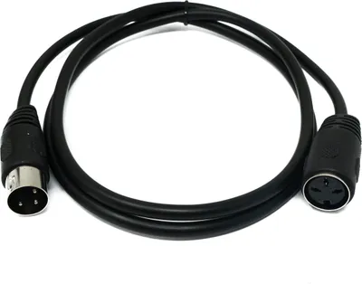 Produktbild von S-Video Kabel 100 cm Din 3 Pin Stecker zu Buchse in Schwarz | System-S