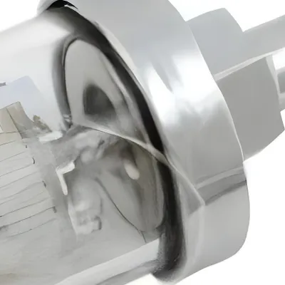 Image de Filtre de ligne solide Ø8mm pour tuyau de carburant, chrome - MZ ES, TS, ETS, ETZ et autres