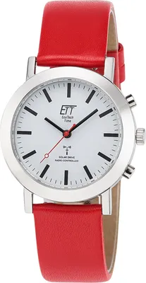 ETT Eco Tech Time ELS-11582-11L Funk-Solar Damenuhr Station Watch Rot 1
