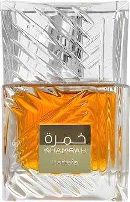 Produktbild von Lattafa Khamrah, Unisex, 100 ml, Flüssiges Parfüm, Cognac, Tonka Bean, Cinnamon and Oak, Vanilla , Praline and Sandalwood