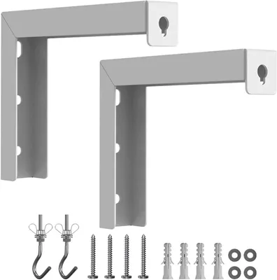Produktbild von Projektionsleinwand Wandhalterung, 1 Paar L-Platten, Verstellbares Montageset, Weiß, für Heimkino