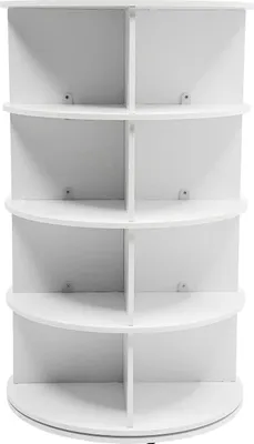 Produktbild von Schuhregal - Vertikaler Schuh-Organizer 4 Ebenen - 360° drehbar - Platzsparend - Modernes Design - Weiß