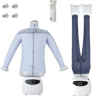 Immagine prodotto di Heimer Smooth Air - Manichino da stiro per camicie e pantaloni - Ferro da stiro - Con flacone spray e sacchetto per l'asciugatura