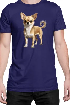 Produktbild von Herren T-Shirt Dogs Breeds Chihuahua Dog Breed 005, Man S / Dunkelblau