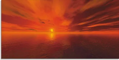 Produktbild von ARTland Glasbild Sonnenuntergang am Meer Größe: 60x30 cm