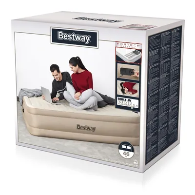 Obrázek produktu pro Bestway 69050, Dvojitá matrace, Jeden a půl lůžko, Obdélník, Vnitřní, Zabudovaná vzduchová pumpa