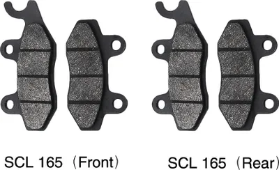 Immagine prodotto di 1 Set Pastiglie Freno Moto Anteriore e Posteriore per Kawasaki Ninja250 2013-2016 Nero