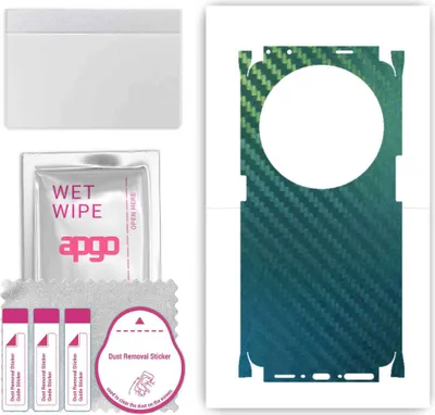 Produktbild von apgo Rückseite + Seiten Schutzfolie, Skin, kompatibel mit Oppo Find X6 Pro, Hinten Displayschutzfolie aus Vinylfolie, kratzfest, einfache Montage - Kohlenstoff-Chamäleon CAKA1