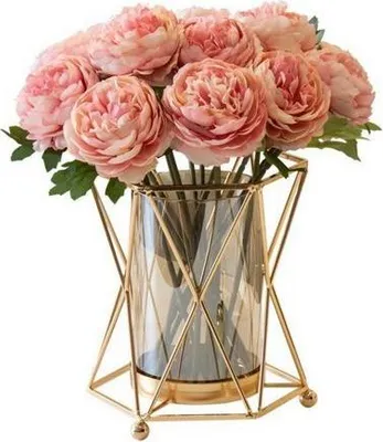 Produktbild von Blumenvase Glas Reagenzgläser Für Blumen Vasen Mit Metall Ständer